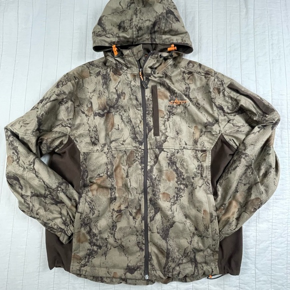 Habit Men's Camouflage Hooded Performance Jacket Large - Picture 1 of 13